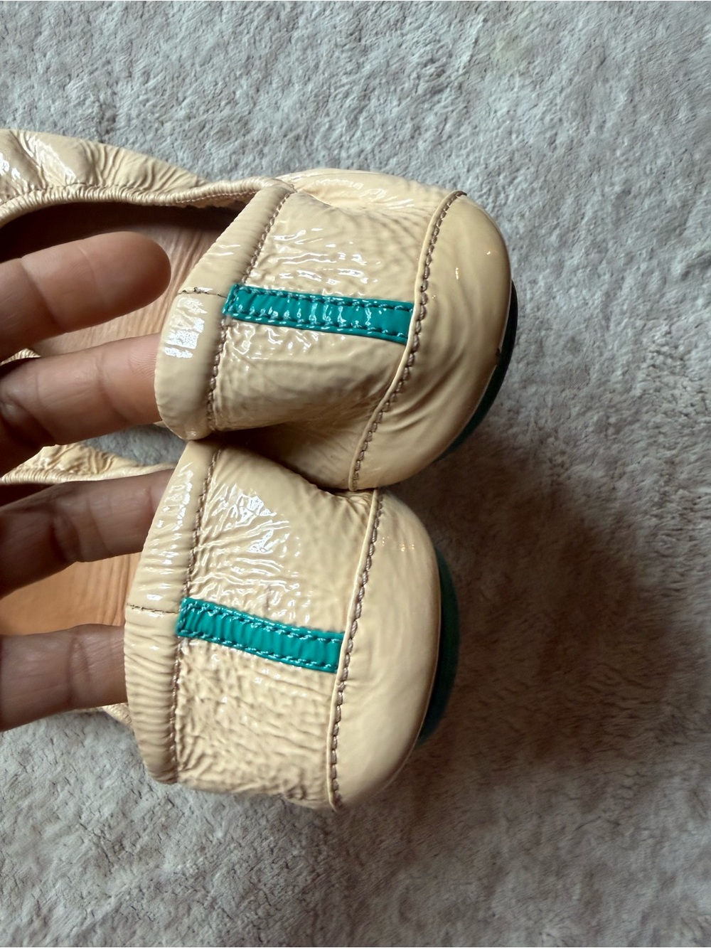 Tieks Biscotti Patent Flats - Picture 6 of 7